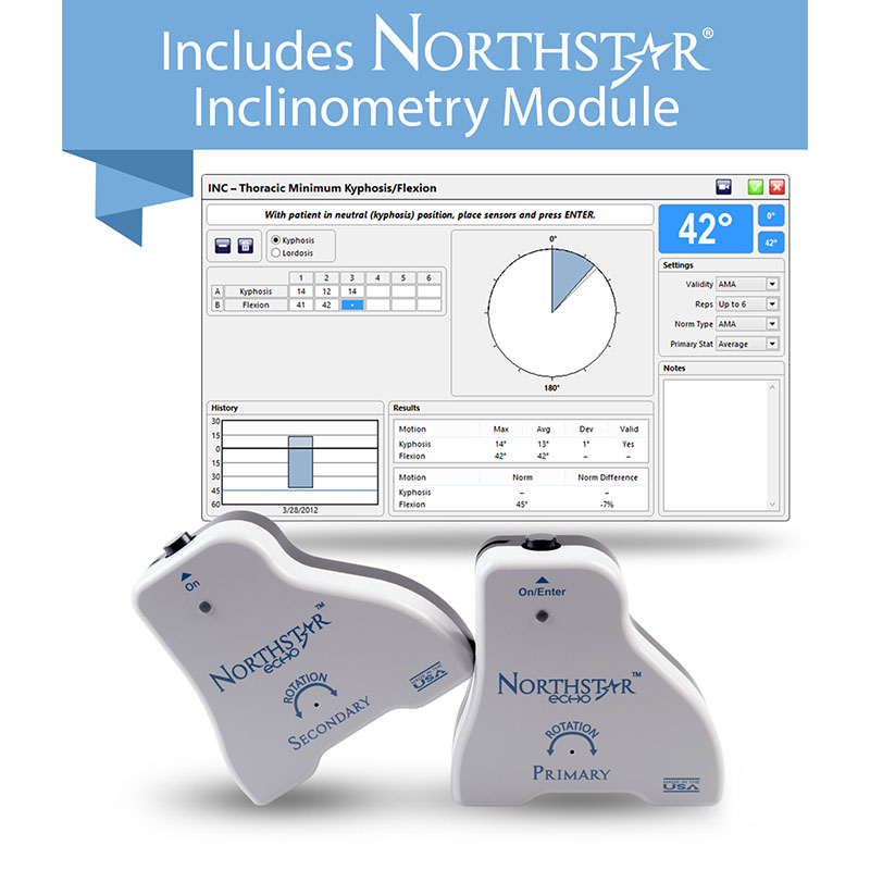 Northstar脊柱功能测试分析套件-脊柱活动度测试与分析-颈椎活动度测试与分析软件
