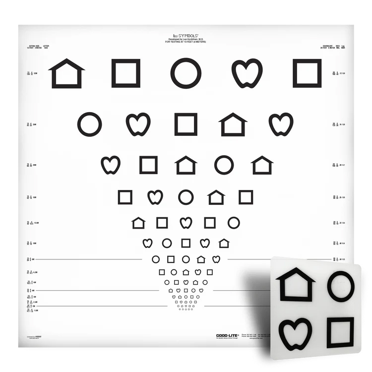 ETDRS半透明远距离图形视觉卡-LEA SYMBOLS® ETDRS Translucent Distance Charts 13 feet/4 meters