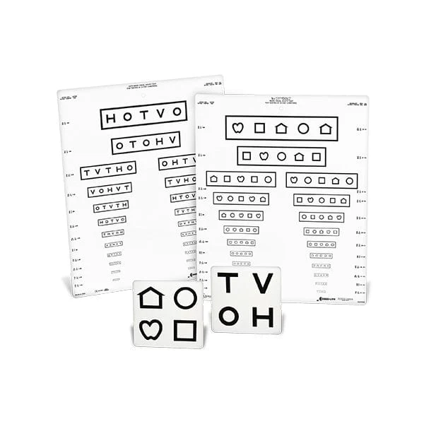 马萨诸塞儿童视力检查表-LEA SYMBOLS®  HOTV Massachusetts Pediatric Eye Chart-Massachusetts Visual Acuity Test
